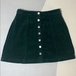 Hunter Green Women’s Button Front Corduroy Skirt